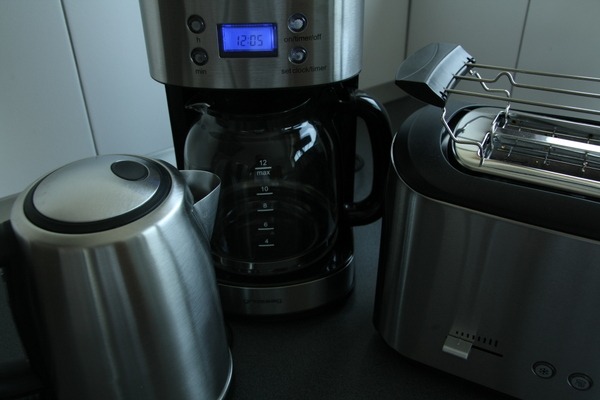 Kaffeemaschine, Heißwasserbereiter, Toaster