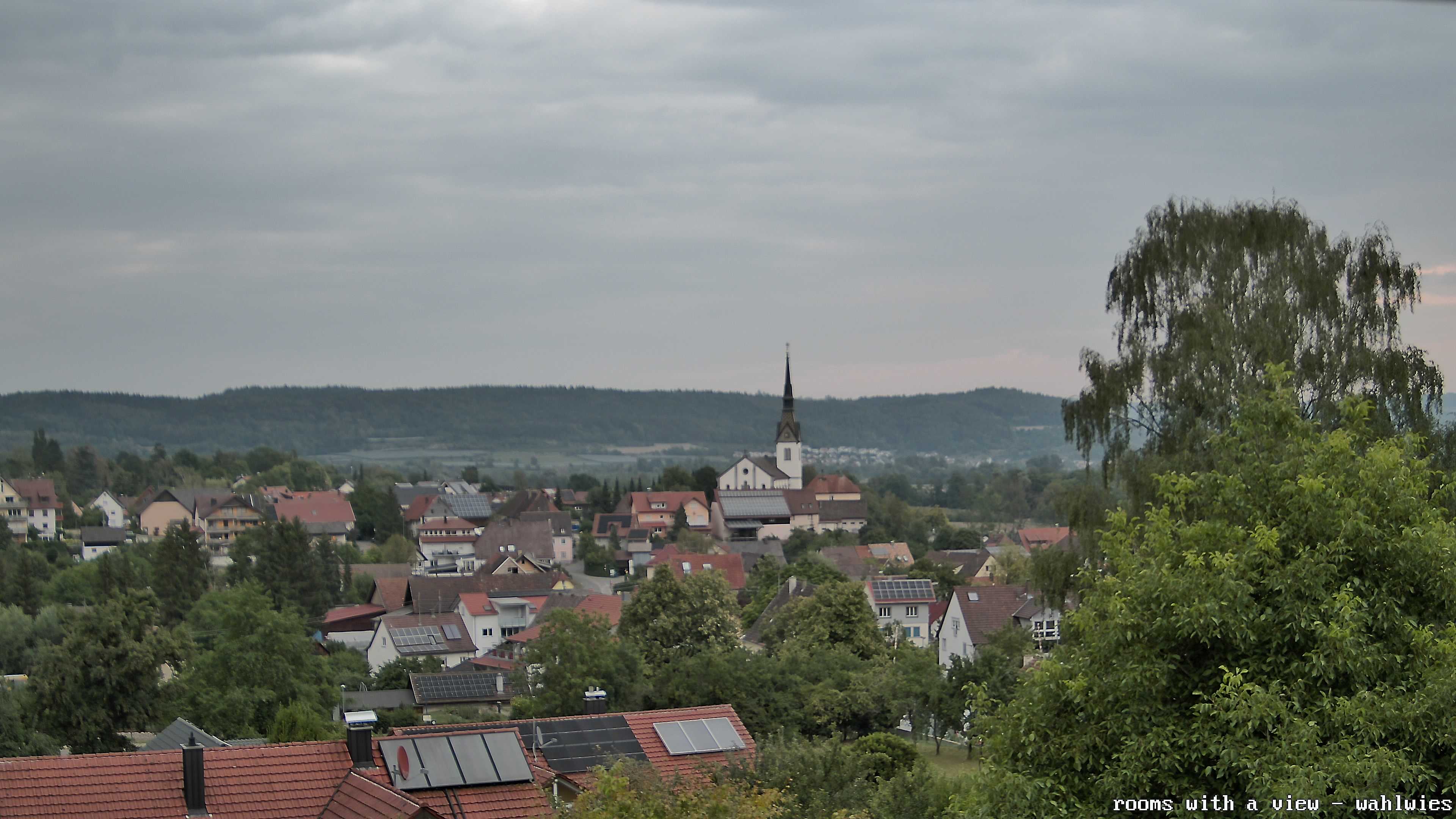 Live-Webcam Ferienwohnung Wahlwies – Aussicht über das Dorf und die Umgebung